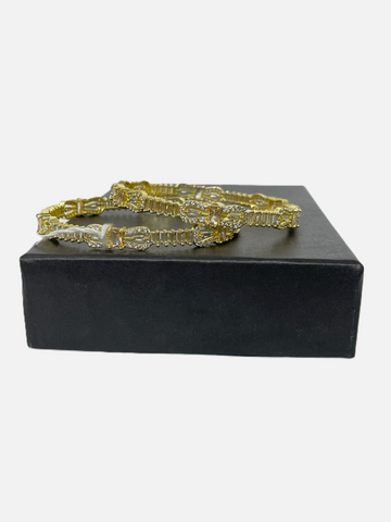 Golden Orchid Bangles