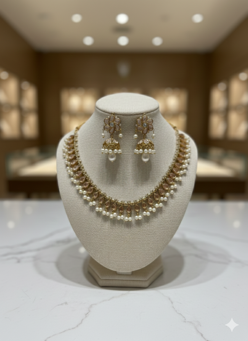 Imperial Pearl Polki Set