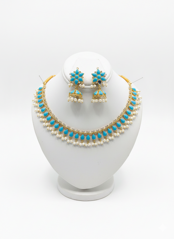 Rajasthani Firozi Polki Set