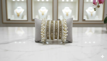 Pearl kundan Bangles